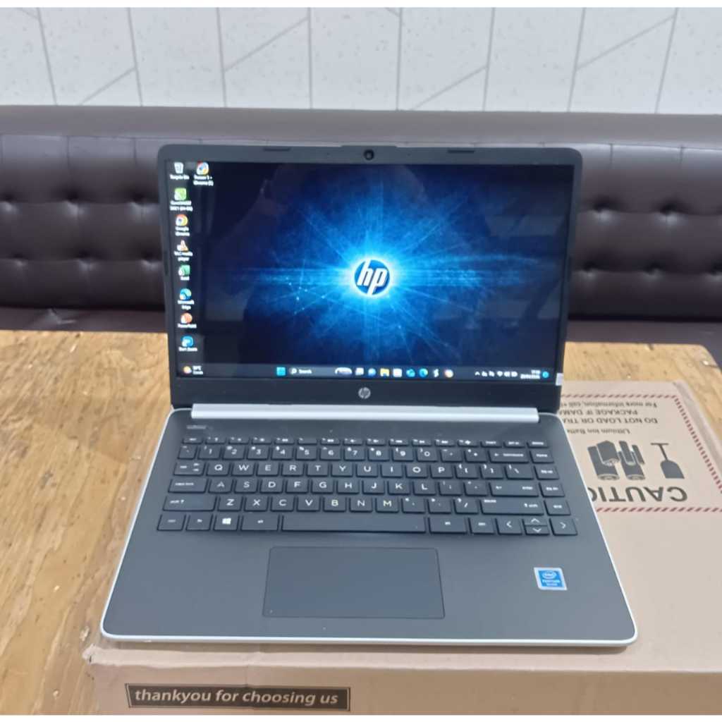 Hp 14-dq0005cl, Pentium silver N5000, Ram 4/128Gb, #Standar, #IPS, Lengkap, Black Silver