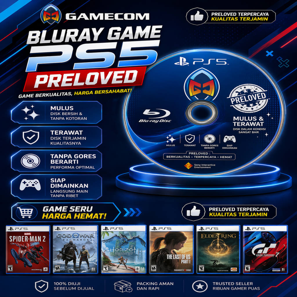 Bluray Disc GOW Assassins Creed FFXVI  Silent Hill Game Playstation 5 PS5 Original Bekas Preloved