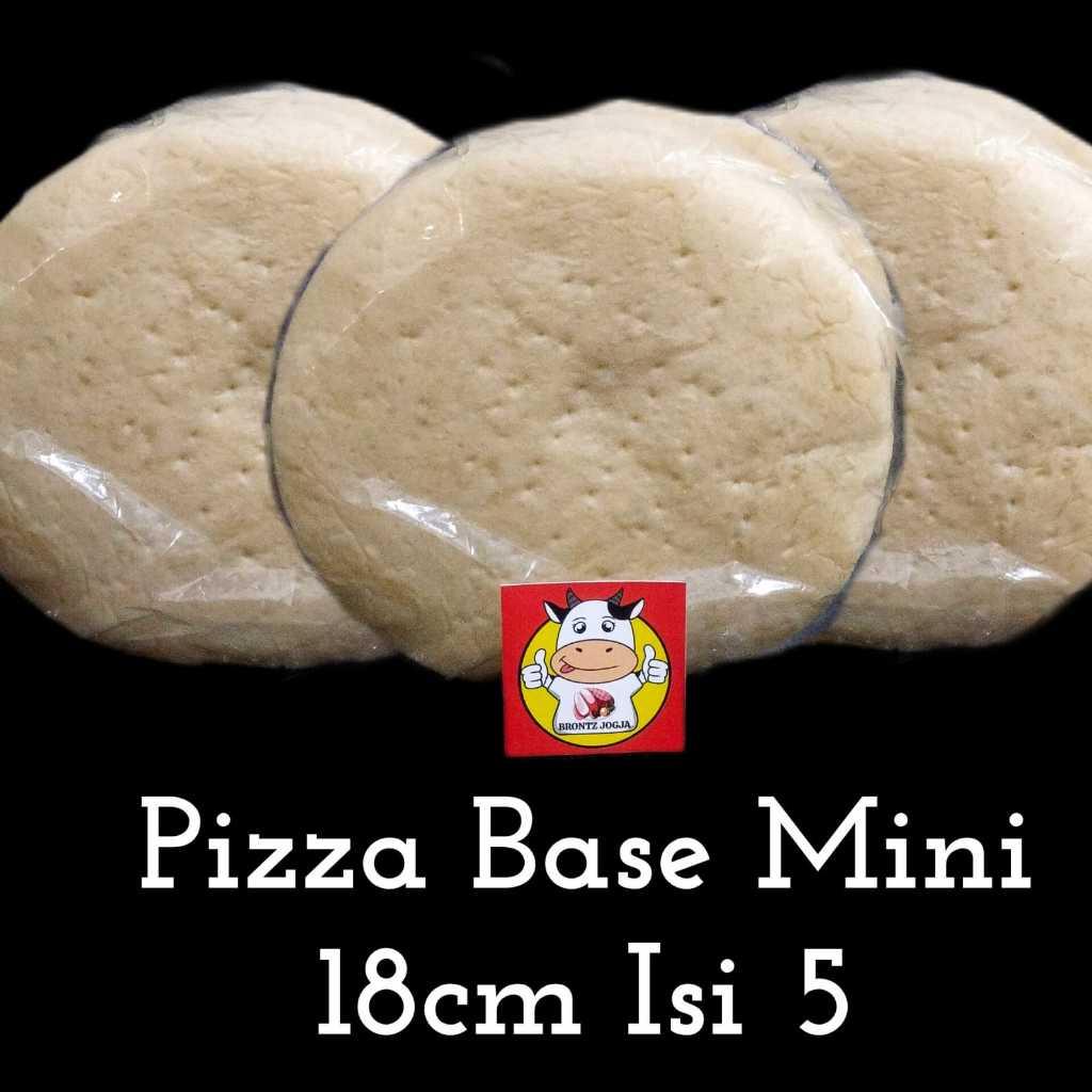 PIZZA BASE MINI 18CM,SEDANG 20CM ISI 5PCS-ROTI PIZZA BASE FROZEN-BRONTZ JOGJA