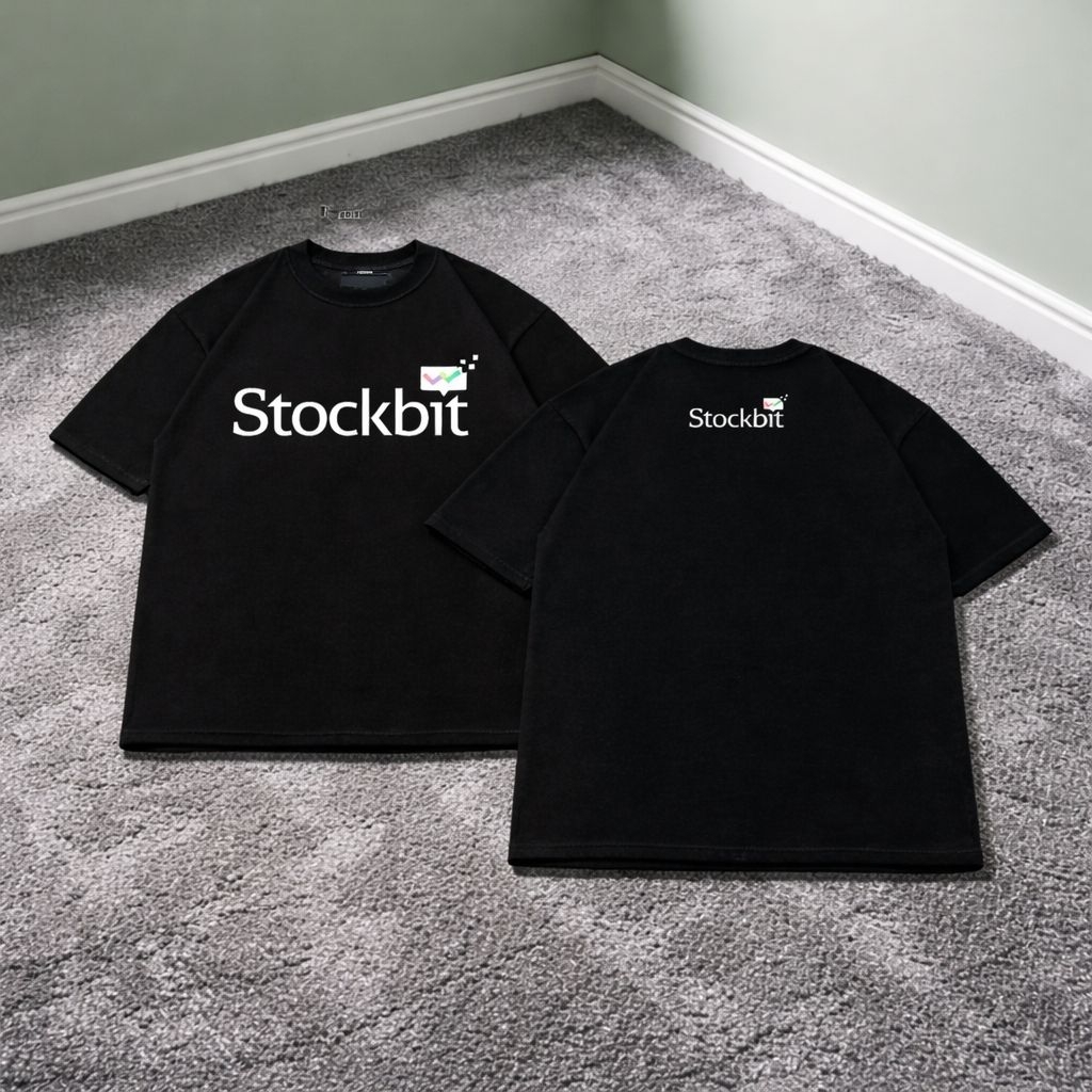 T-shirt Stockbit Saham Bahan Cotton Combed Premium Nyaman Tebal Dan Halus Lembut Distro Panjang Swea
