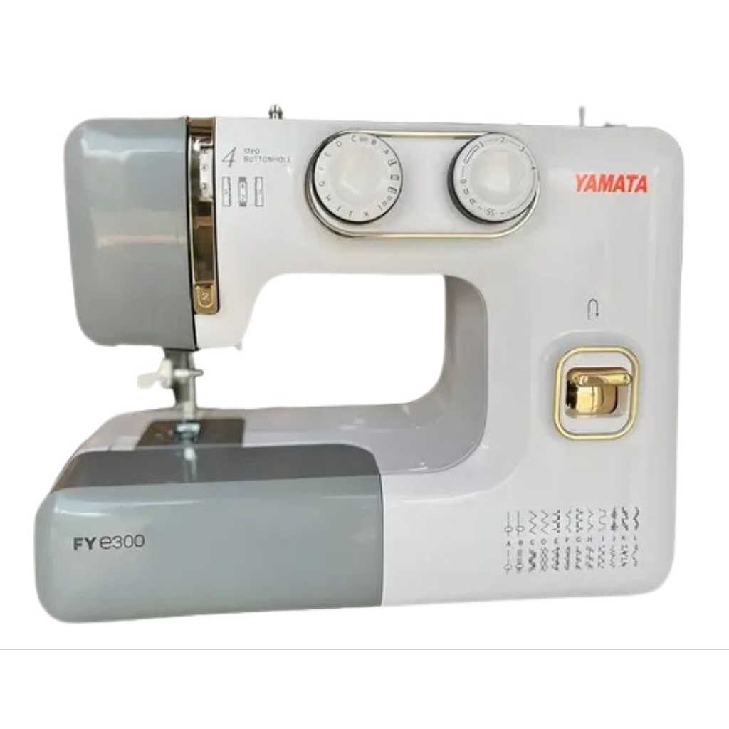 [TIDAK BISA COD] Original Mesin Jahit Portable Yamata FY E300 / Semi Obras / Semi Neci / Lubang Kanc