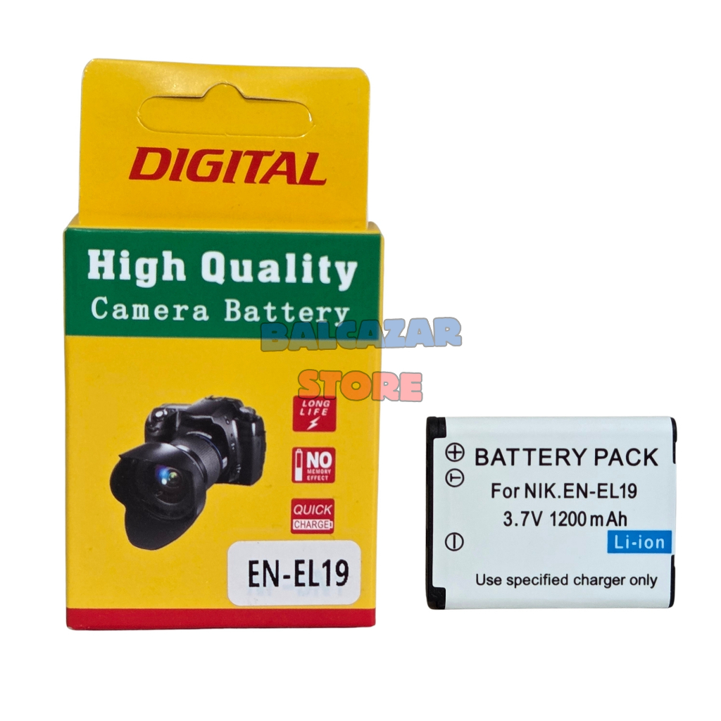 TAFF - Battery Pack Baterai Kamera Tipe EN-EL19 ENEL19 NP-BJ1 Coolpix S2000 S3000 S4000 S5000 W100 W