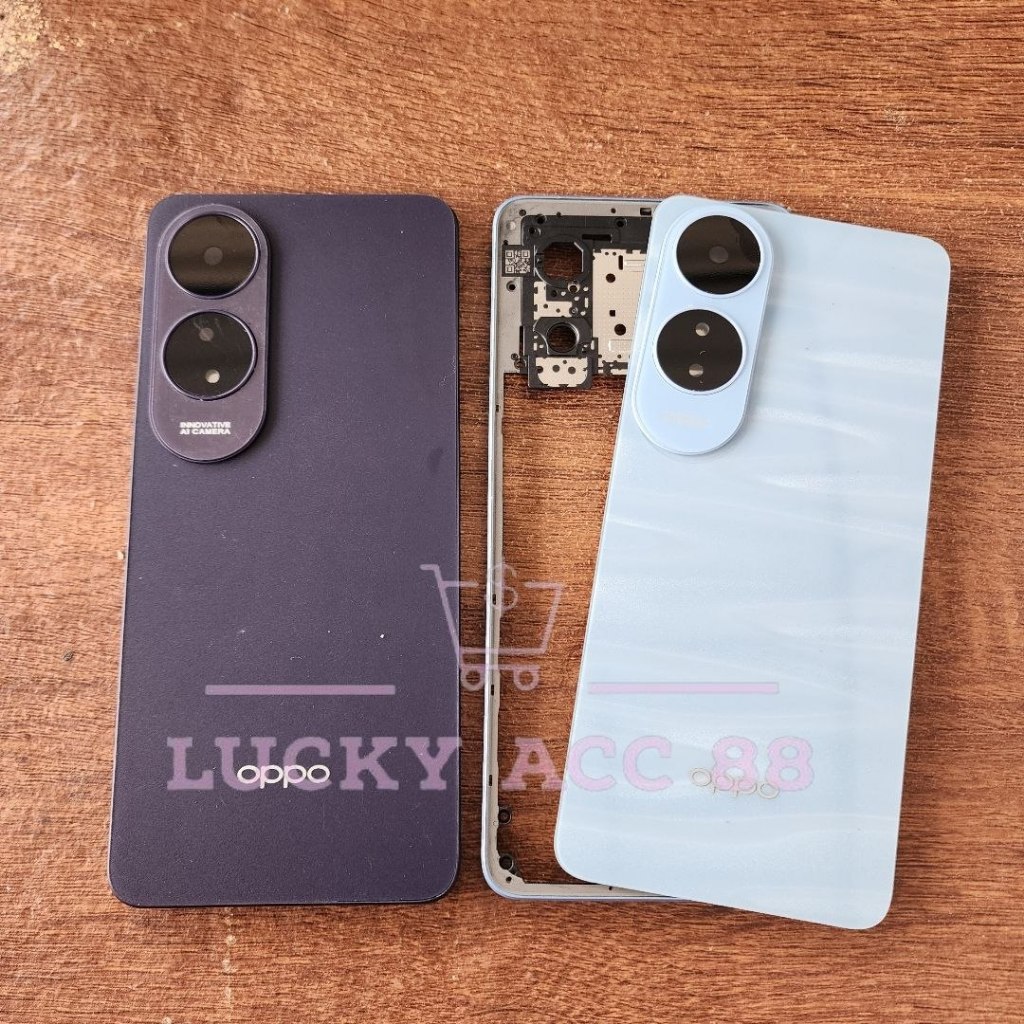 Backdoor Casing Housing Oppo A60 CPH2631 Backdoor Tutup Belakang + Bezel, Kaca Kamera Oppo A60