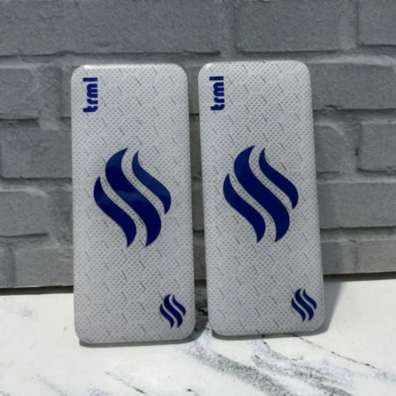 (Po) Acrylic Backdoor For T88 / T99 Motif Crbn Pattern Putih Logo Warna Biru Uv Printing