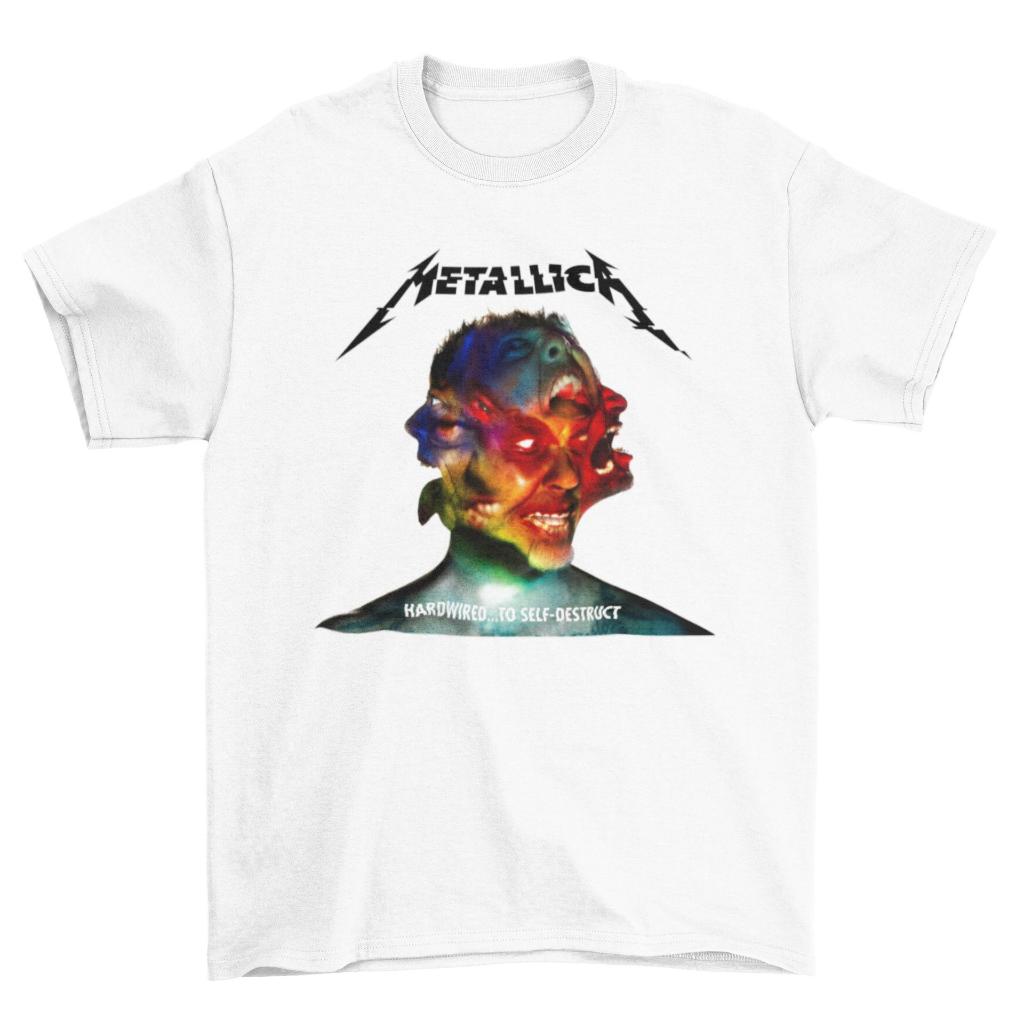 Tomoinc Kaos Band Metallica - Hardwired To White