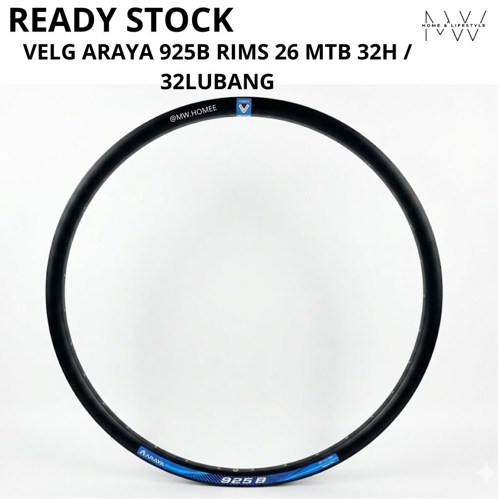 Velg Rims Sepeda Mtb Araya 925 B 26 Inch Lubang 32 Hole 925B Double Wall Etrto 559 Alloy / Velg Sepe