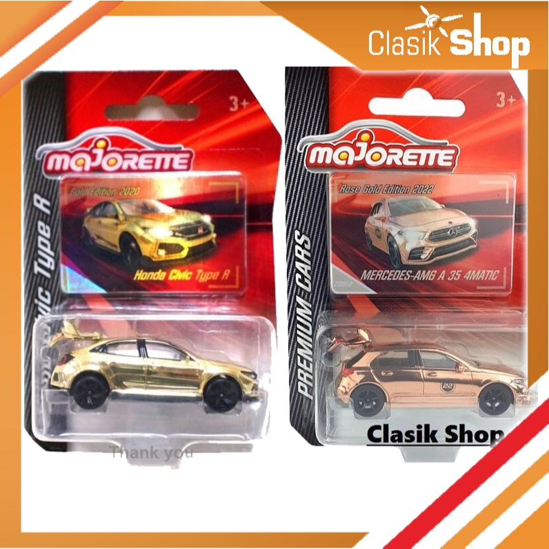 Majorette Honda Civic Type R Gold Edition 2020 Rare Mercedes AMG Chase Car Rare Item Clasikshop