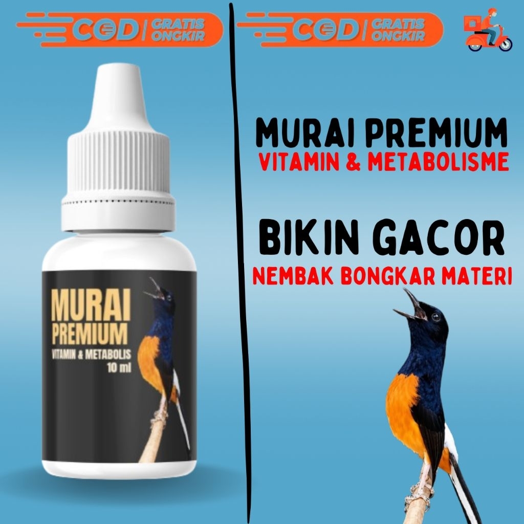MURAI BATU PREMIUM VITAMIN DAN METABOLISME BURUNG KICAU 10 ML - Vitamin burung premium gacor ngeroll