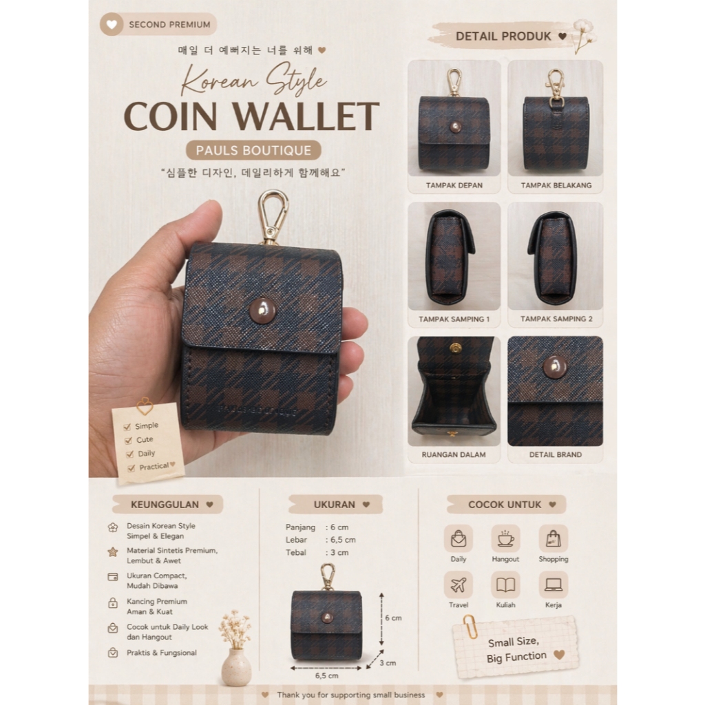 dompet gantung mini PAULS BOUTIQUE