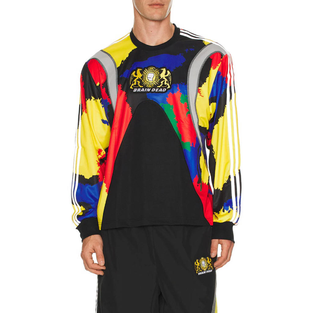adidas Originals x Brain Dead Graphic Long-Sleeved Relaxed Unisex Jersey T-Shirt - JY7958