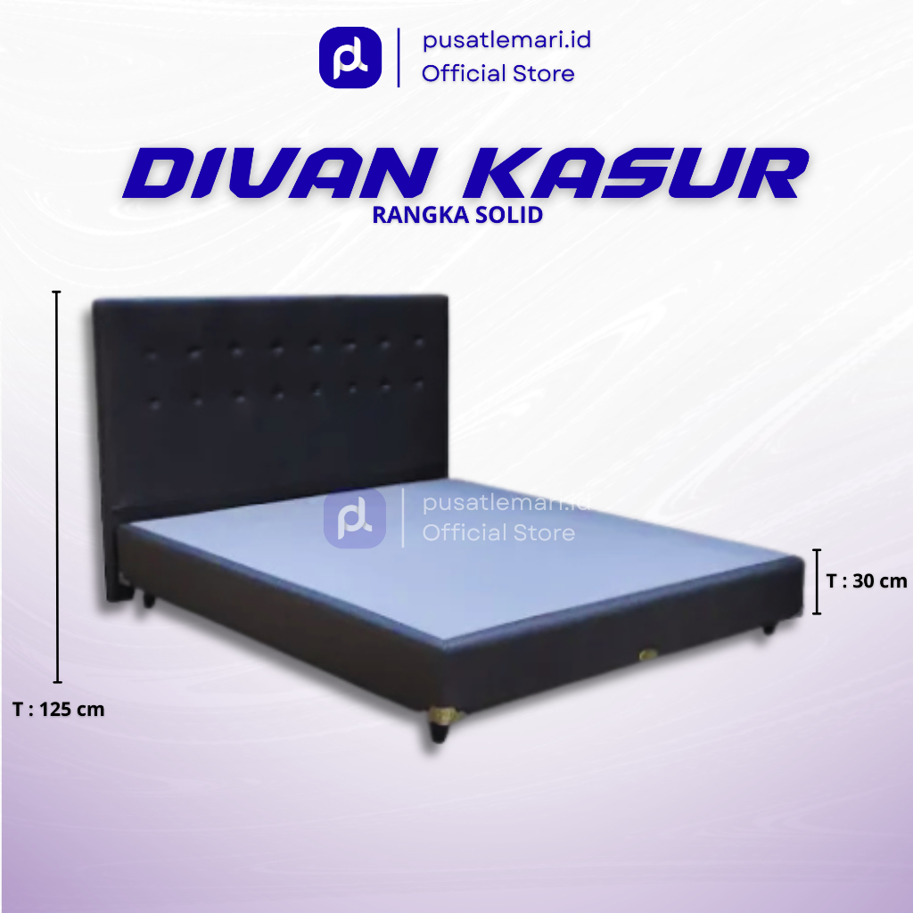 Divan Ranjang Kasur Minimalis Rangka Kayu Kokoh 120x200 140x200 160x200 180x200