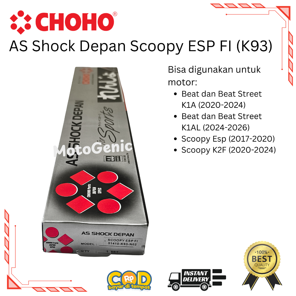 CHOHO AS SHOCK SOK DEPAN BEAT SCOOPY ESP FI (K93)