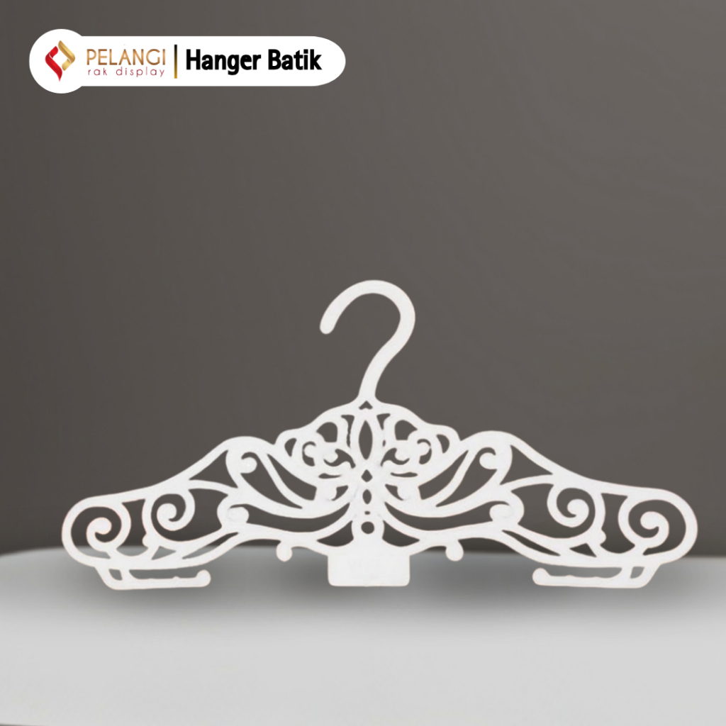 Hanger Plastik Batik Kupu Kupu / Hanger Plastik Putih / Hanger Baju / Hanger Motif