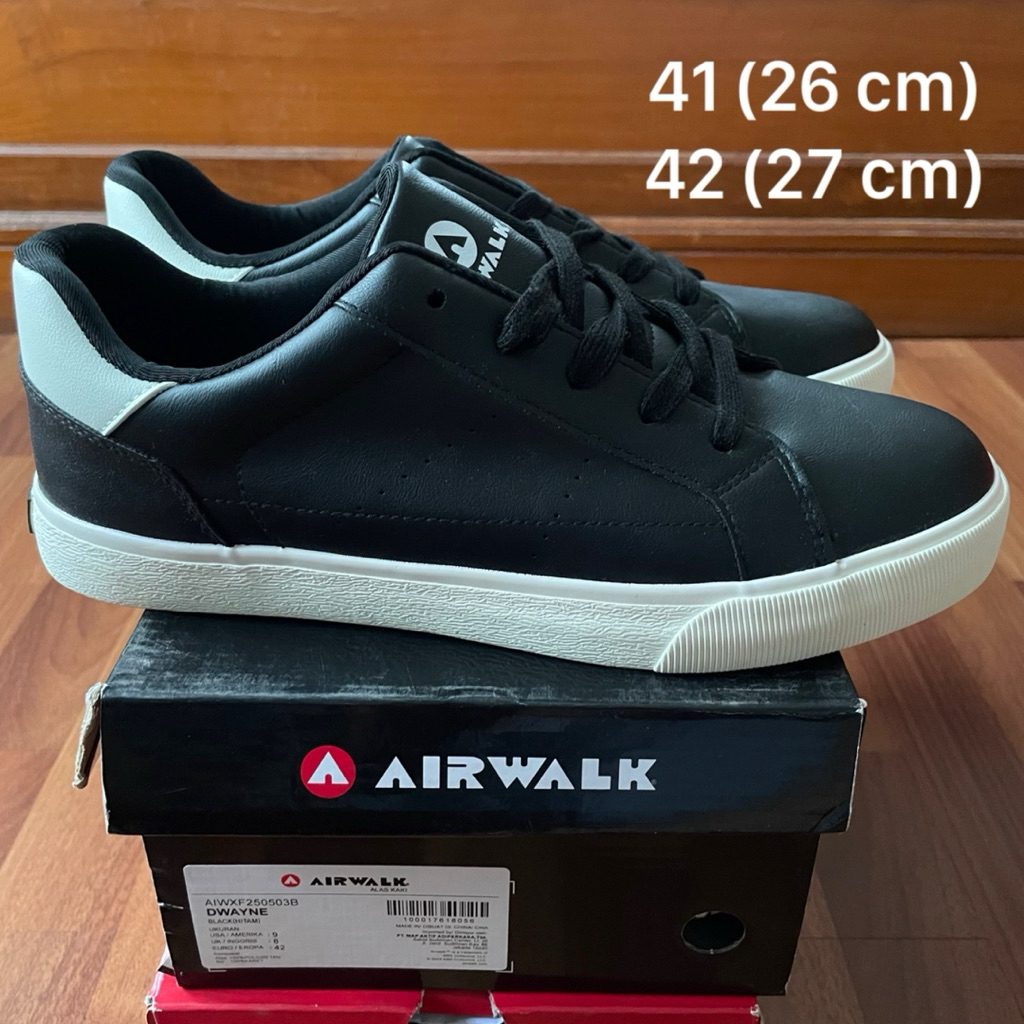 Airwalk Dwayne Original PT MAP | Sepatu Sekolah Hitam Cowok Cewek