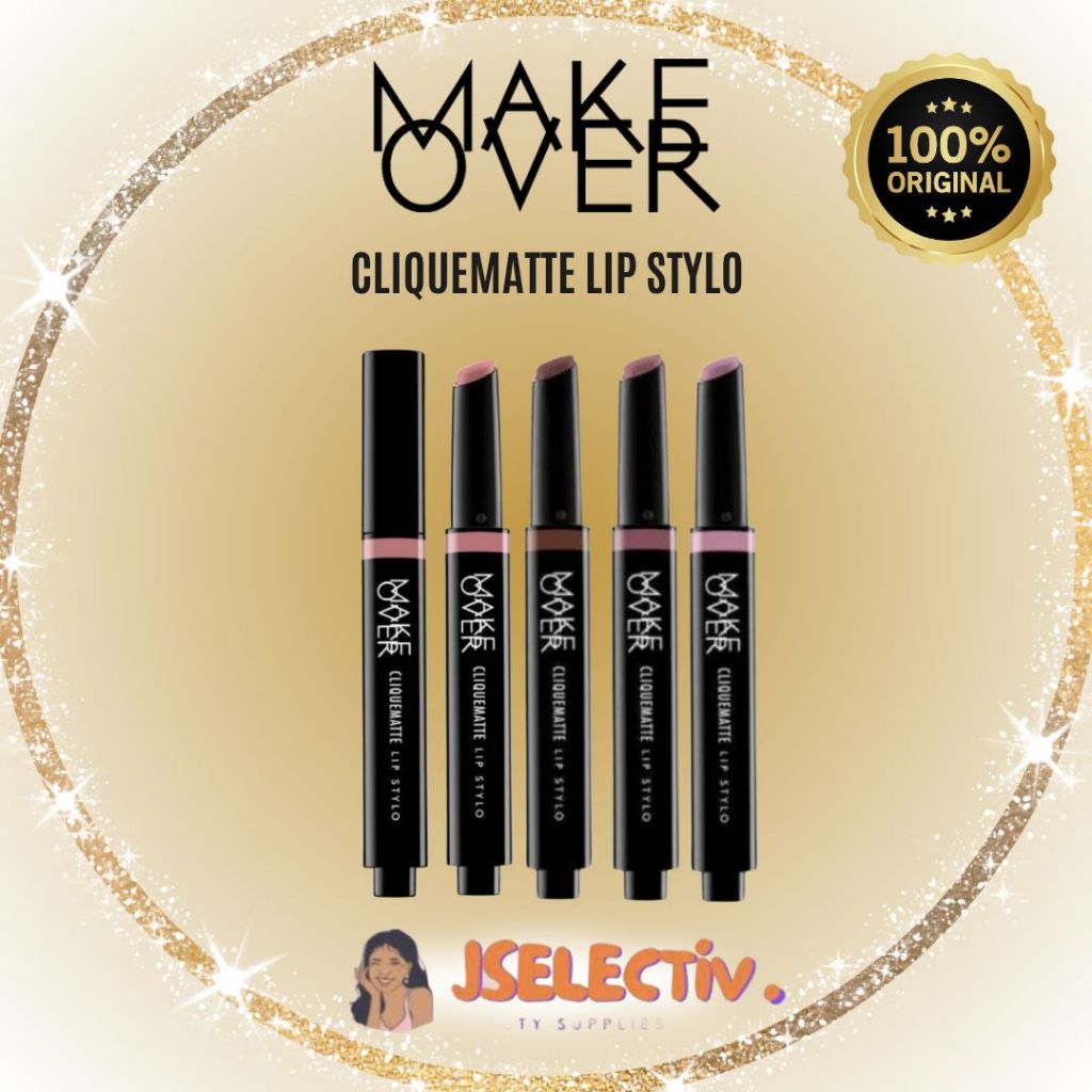 MAKE OVER LIPSTICK - CLIQUEMATTE LIP STYLO // JSELECTIV X JHON KOSMETIK // Lipstik MAKE OVER - ORI️ 