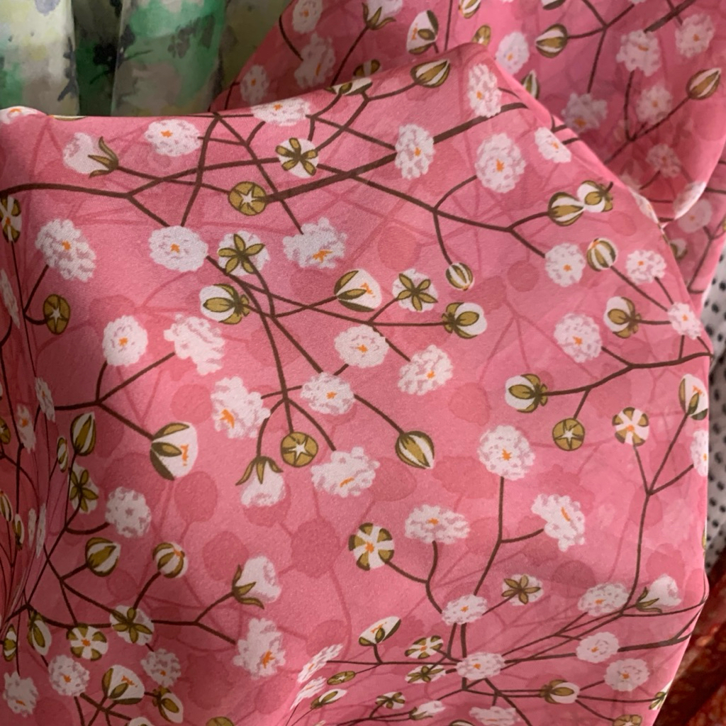 kain chiffon motif - kain chiffon motif bunga - kain chiffon premium - kain motif