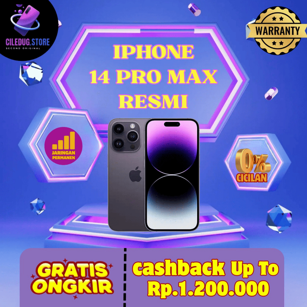 IPhone 14 Pro Max ex iBox IMEI Permanen Original Second IP 14 PM FULLSET 128GB 256GB 512GB 1TB