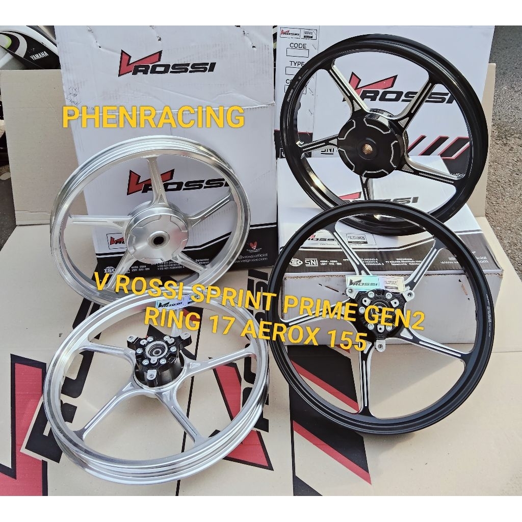 VELG/PELAK RACING V ROSSI SPRINT PRIME X GEN2 RING 17 AEROX OLD 155/AEROX NEW 155 ORIGINAL V ROSSI
