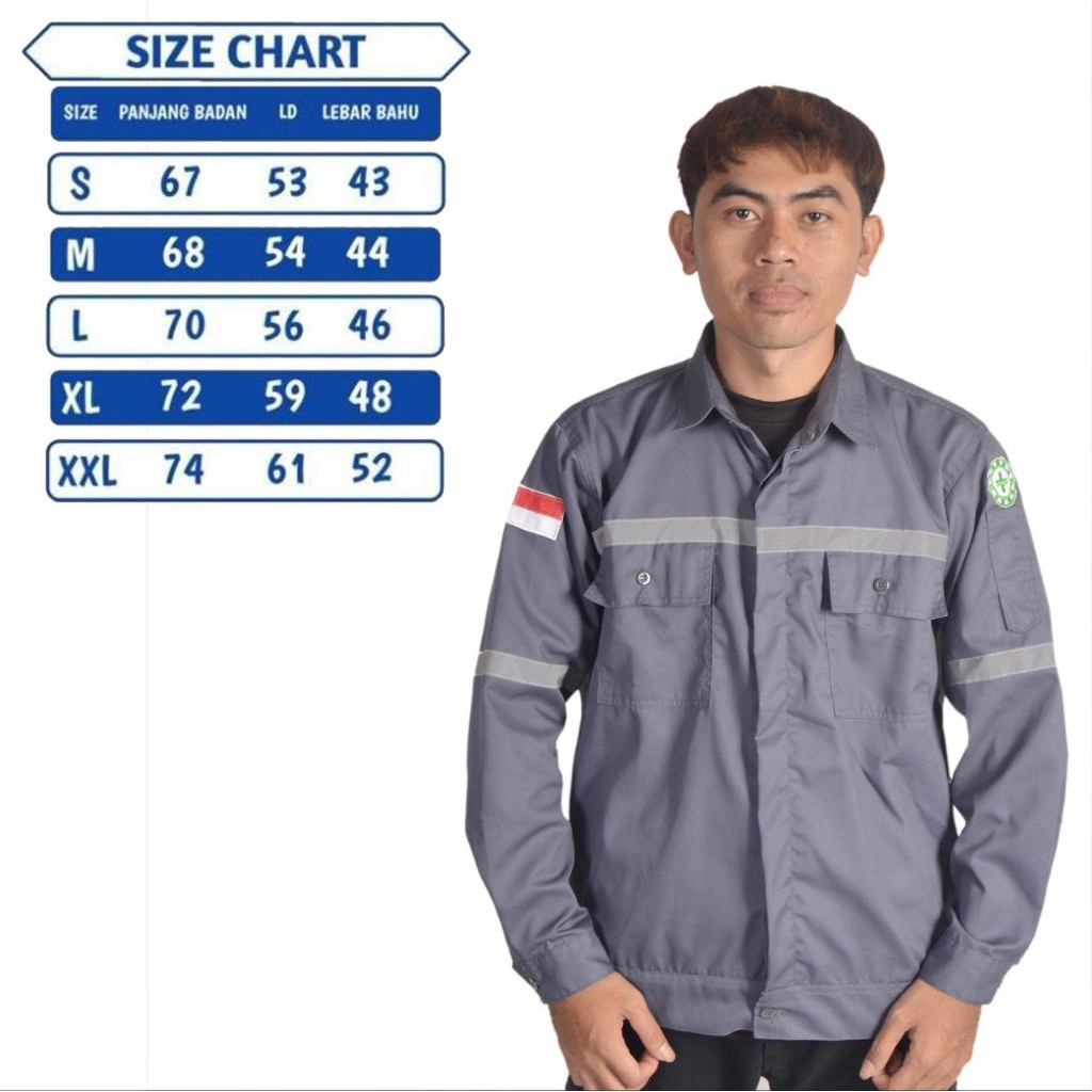 wearpack safety | kemeja safety | wearpack atasan | baju safety lengan panjang
