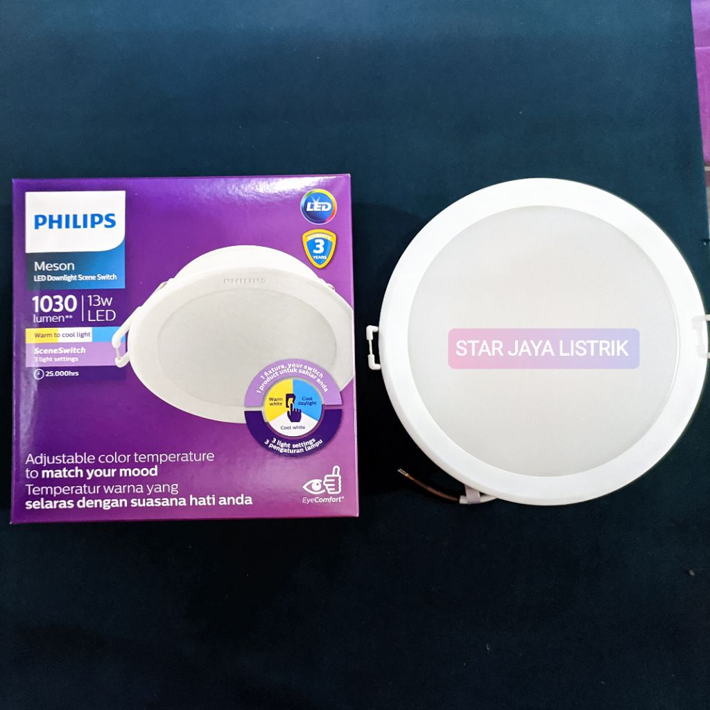 DOWNLIGHT PHILIPS MESON 13W INBOW LED DOWNLIGHT 3 WARNA