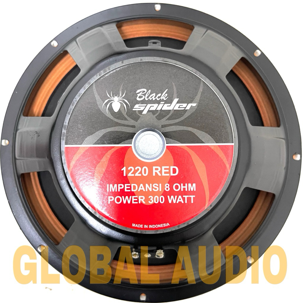Promo 2Pcs Speaker Komponen BlackSpider BS 1220 Red 12inch Original Black Spider 1220Red 300watt Woo
