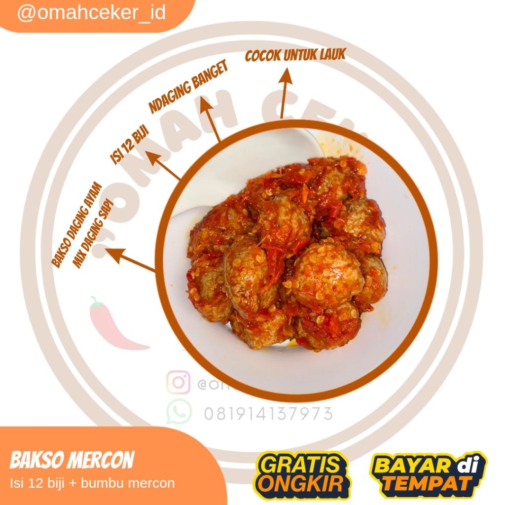 Bakso mercon frozen isi 12