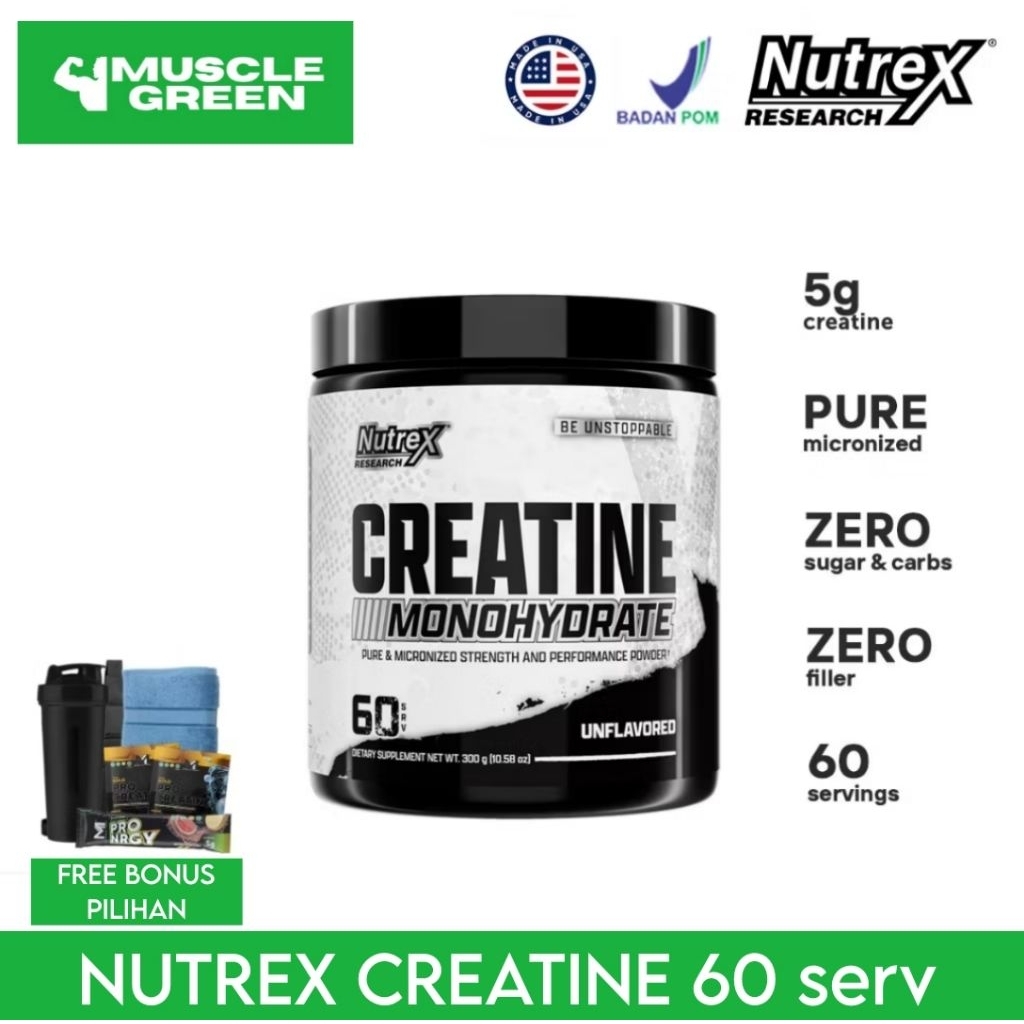 NUTREX Research Creatine Monohydrate 300gram 60 servings - Suplemen Kreatin