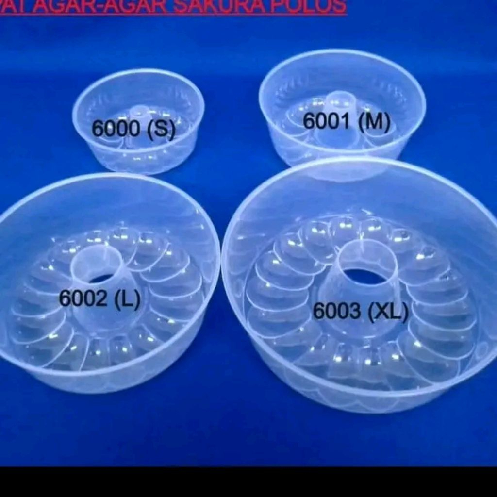 cetakan puding/agar agar bentuk sakura plastik ukuran kecil, sedang, besar, jumbo