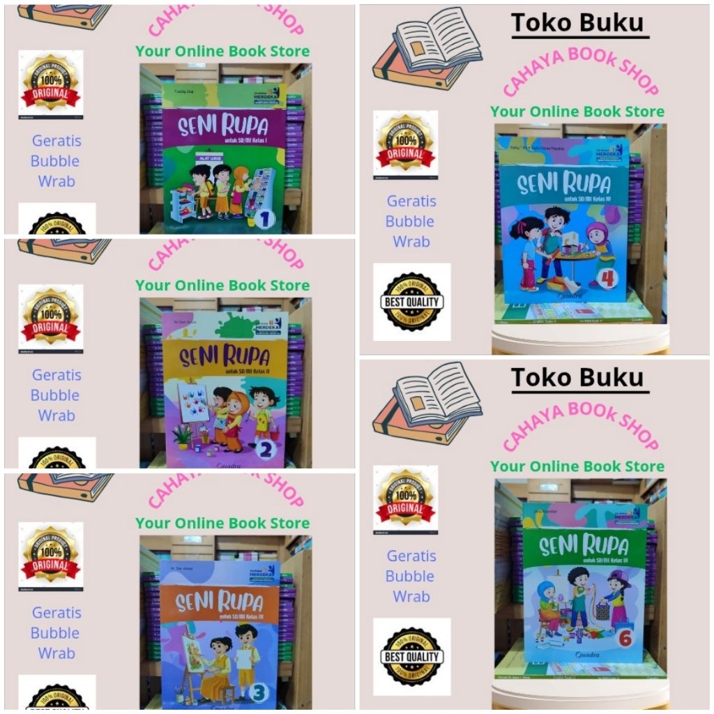 Buku Seni Rupa Kelas 1,2,3,4,5,6 SD Kurikulum Merdeka Quadra