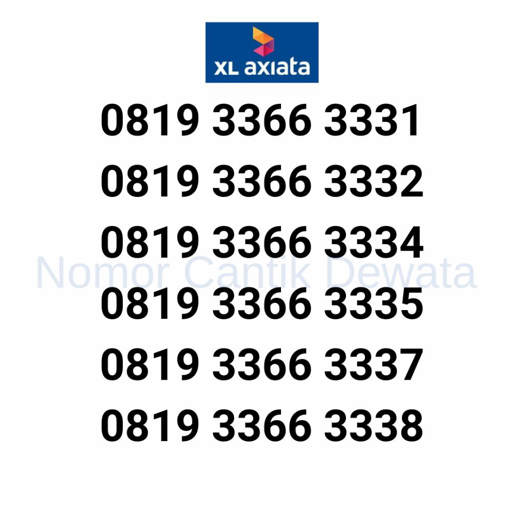 Nomor Cantik XL Kartu Perdana Axita Nomer Cantik Triple 777 11 777