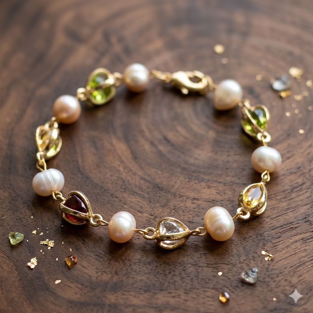 Gelang mutiara asli Lombok kubik zircon