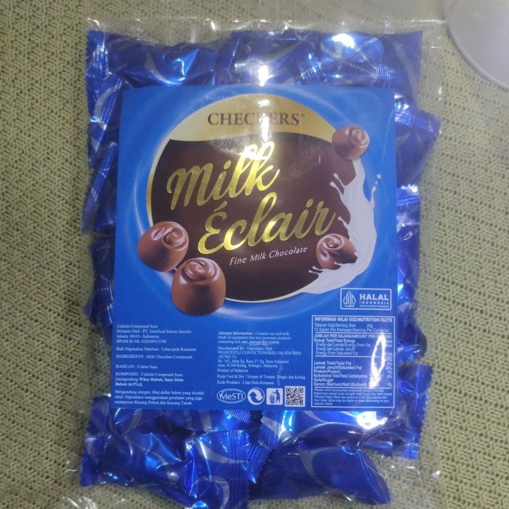 checkers milk eclair permen coklat malaysia 200gr