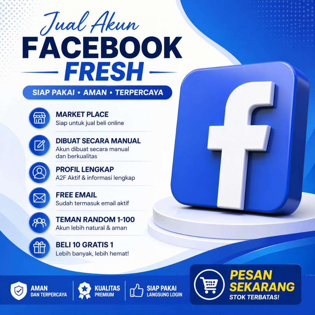 Akun Facebook A2F On Order 10 Free 1 Akun Beli 100 free 15 Akun