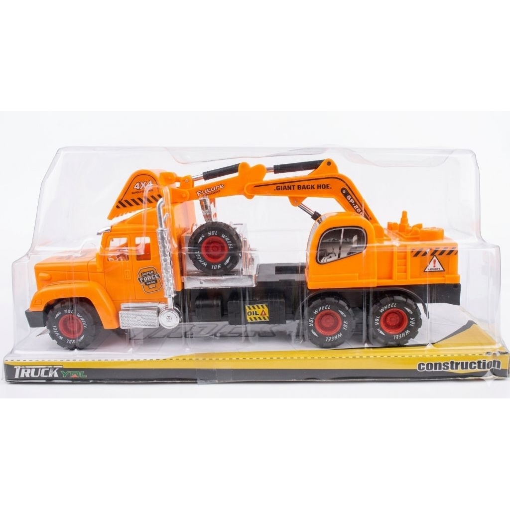 Dwijaya Toys - MAINAN KONTRUKSI TRUK KERUK MIKA YD802 / EXCAVATOR TRUK YD802