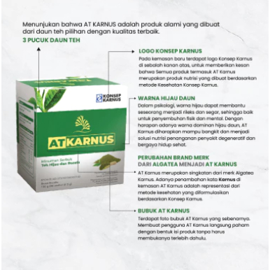 Alga Tea Kemasan 60 Saset Original AT Karnus kemasan baru