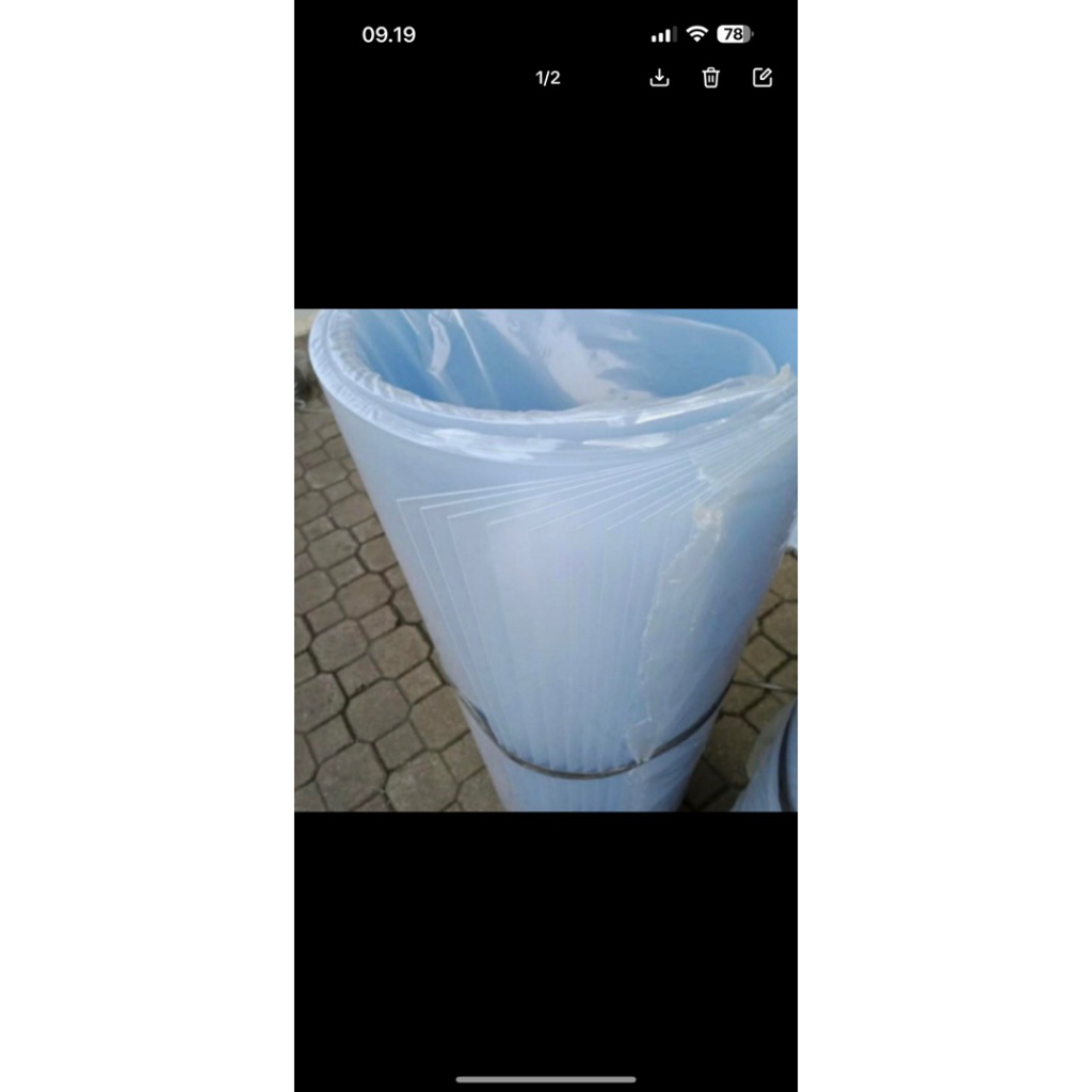 Mika Lembaran Lembar 0.30 0.3 Kaku Clear Transparan Face Shield Kerah Baju