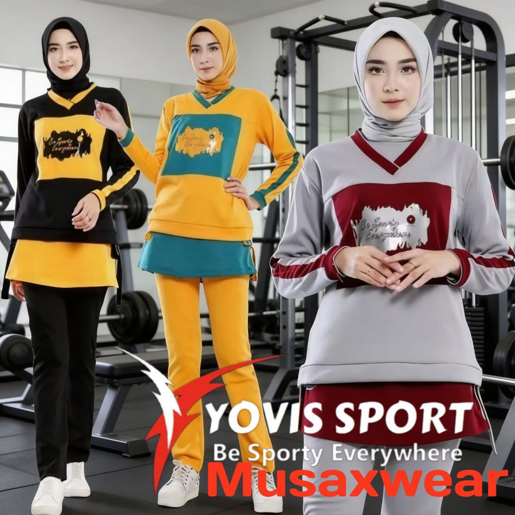 Baju Senam Olahraga Wanita Muslimah/Baju Senam aerobik Wanita/Baju Zumba Treaning Wanita