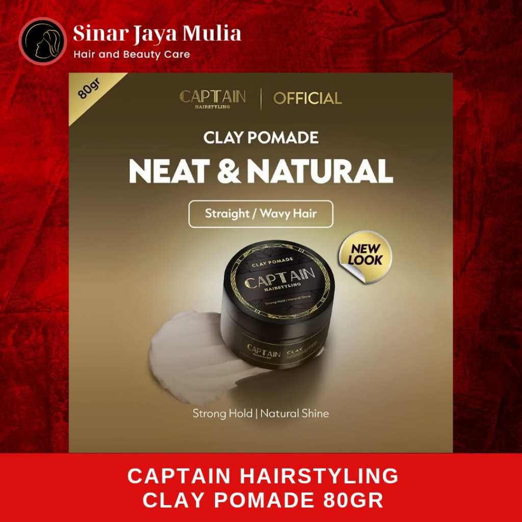 Captain Hairstyling Clay Pomade 80gr - Styling Rambut
