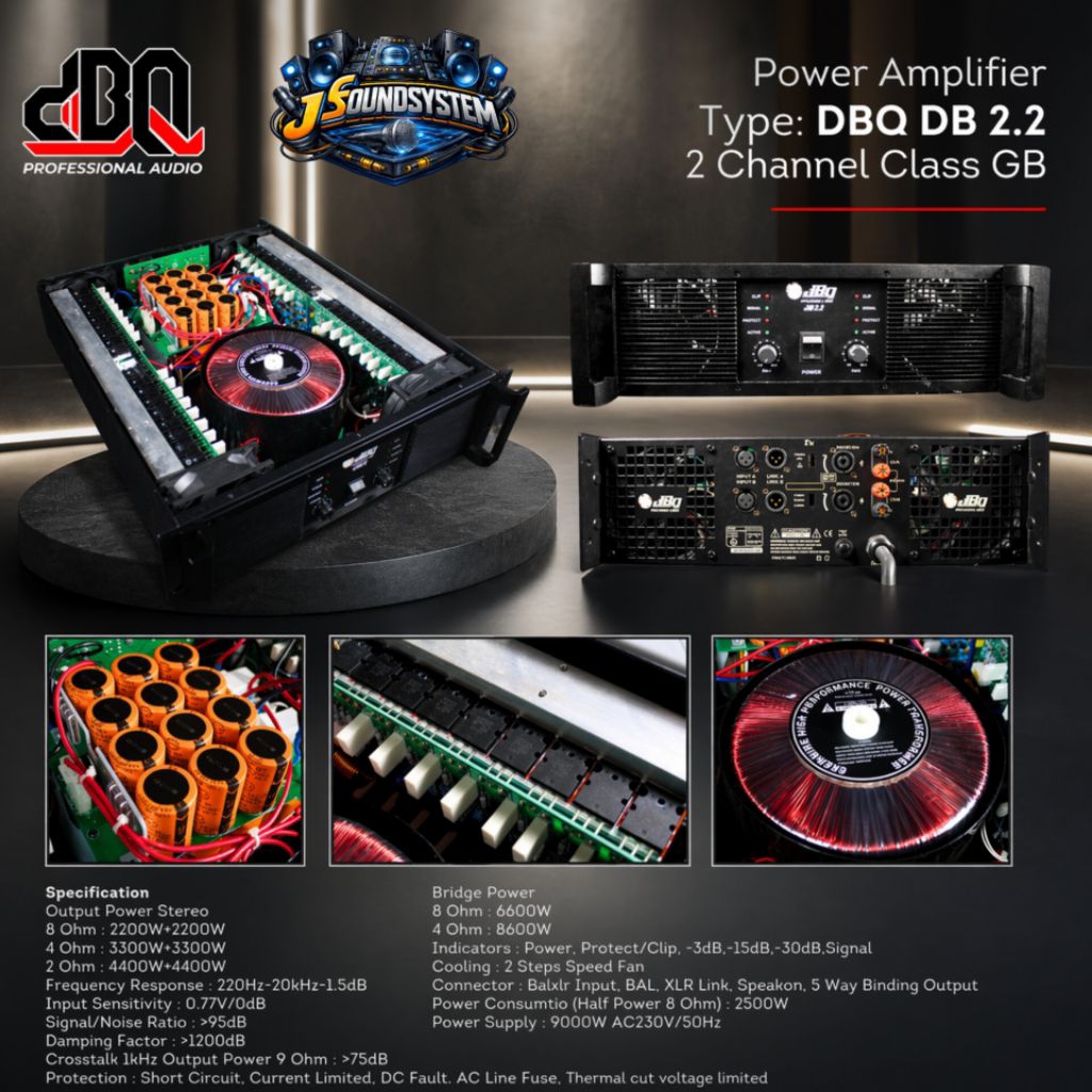 POWER AMPLIFIER DBQ / DBQ DB 2.2 / 2 CHANNELS / CLASS GB