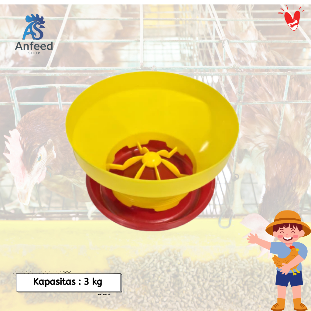[3 pcs] Baby Chick Feeder Tempat Pakan Ayam [3 kg]