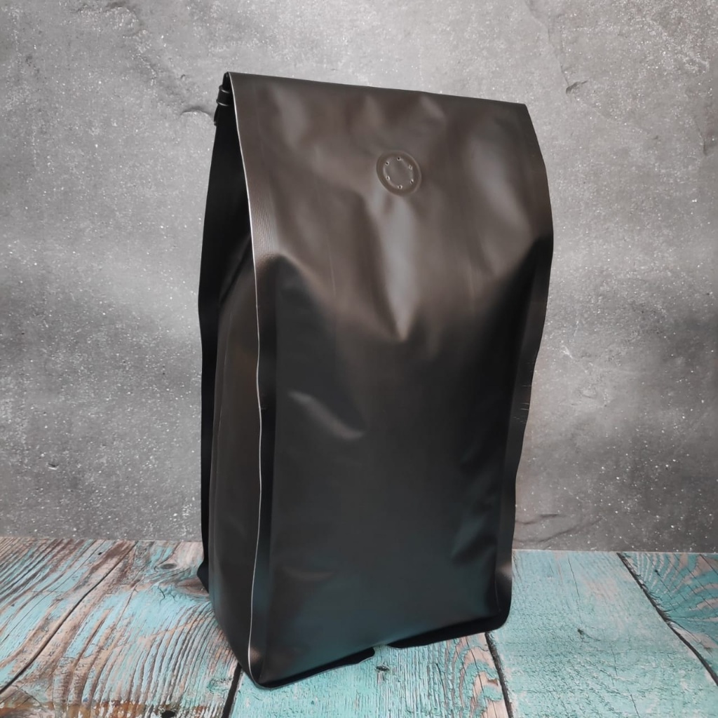 Kemasan Gusset Quadseal Black 1 KG | Kemasan Kopi 1000GR Gusset Alumunium