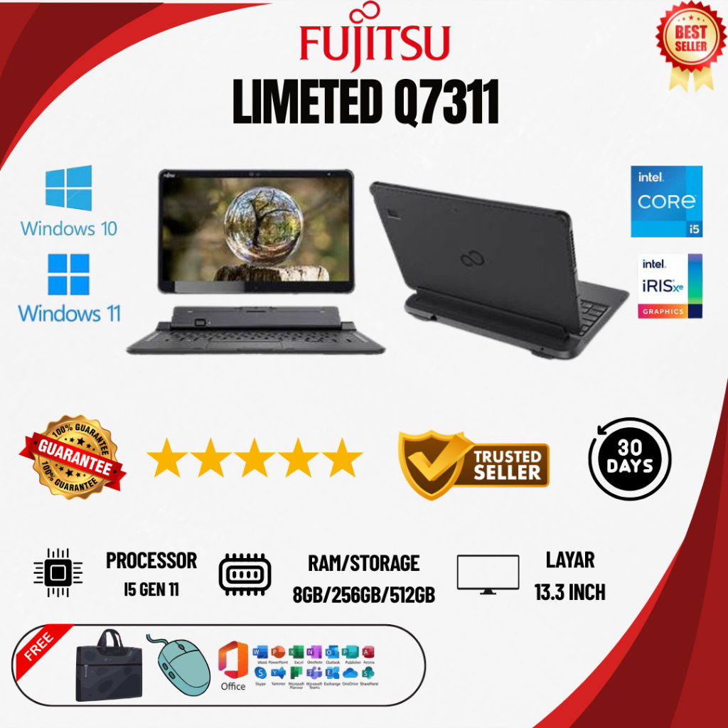 Fujitsu Limited Q7311 | Core i5Gen11 | Ram 8GB / SSD 128GB Touchscreen + Stylus Pen| SECOND ORIGINAL