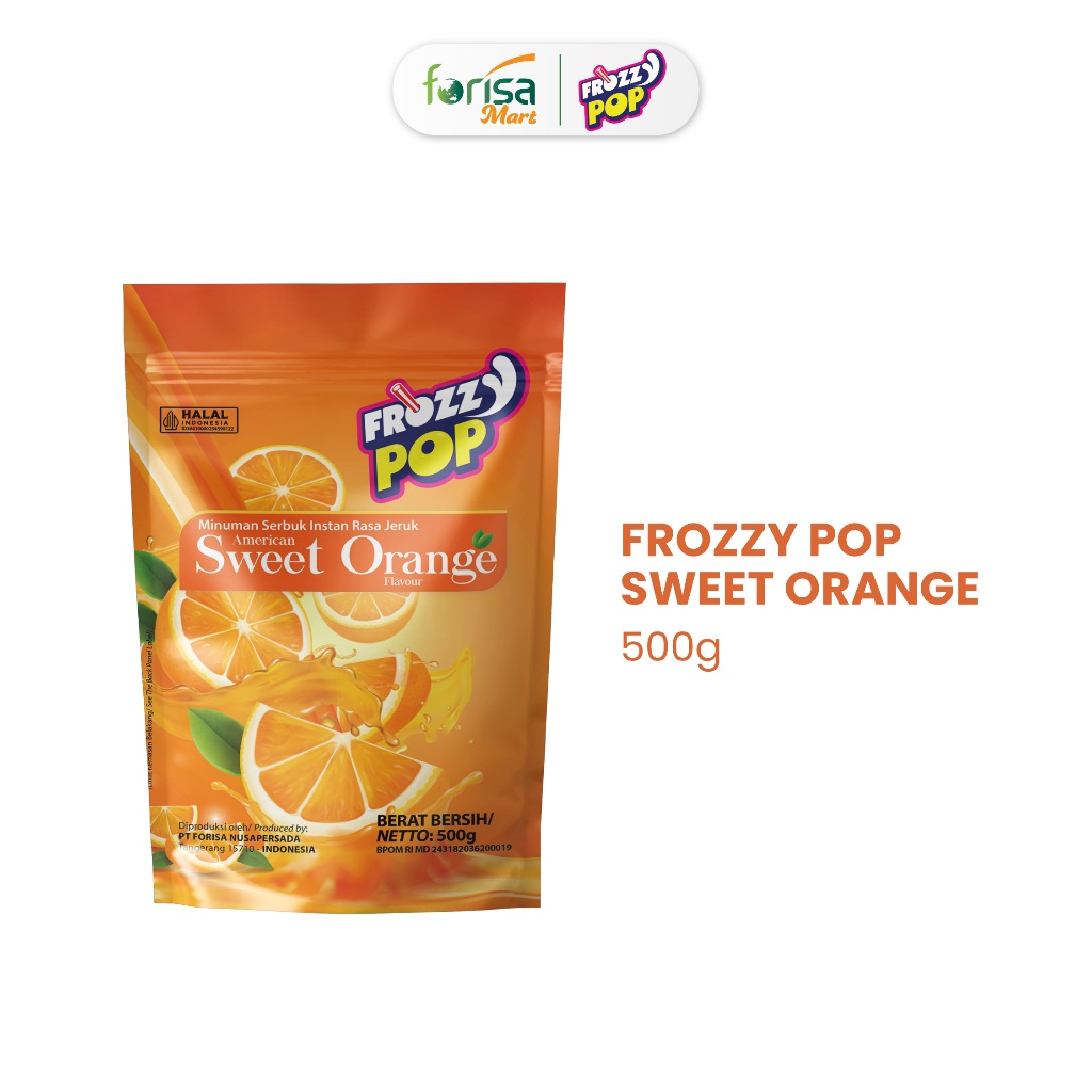 Frozzy Pop Sweet Orange 500gr - Minuman Powder