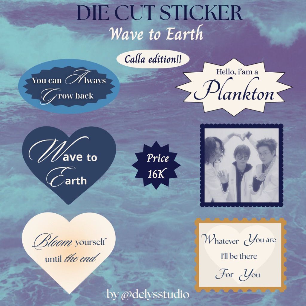 Stiker Wave to Earth | Die cut stiker | Wave to Earth