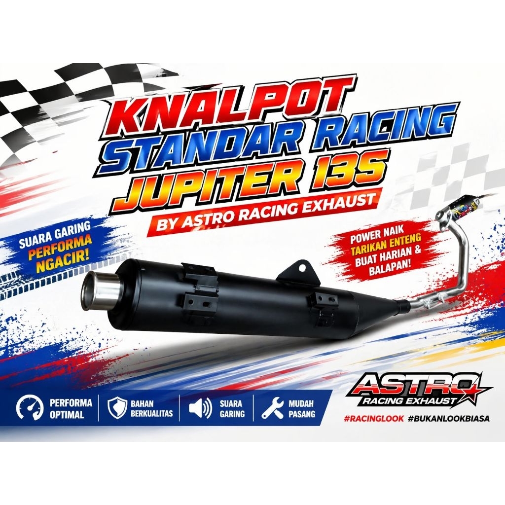 knalpot Standar Racing Jupiter MX old dan Jupiter New 135cc