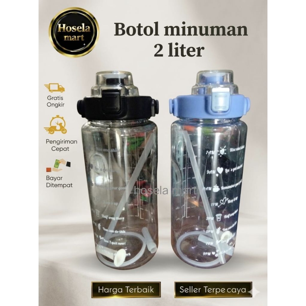 botol air minum 2 liter / botol minum jumbo 2 liter