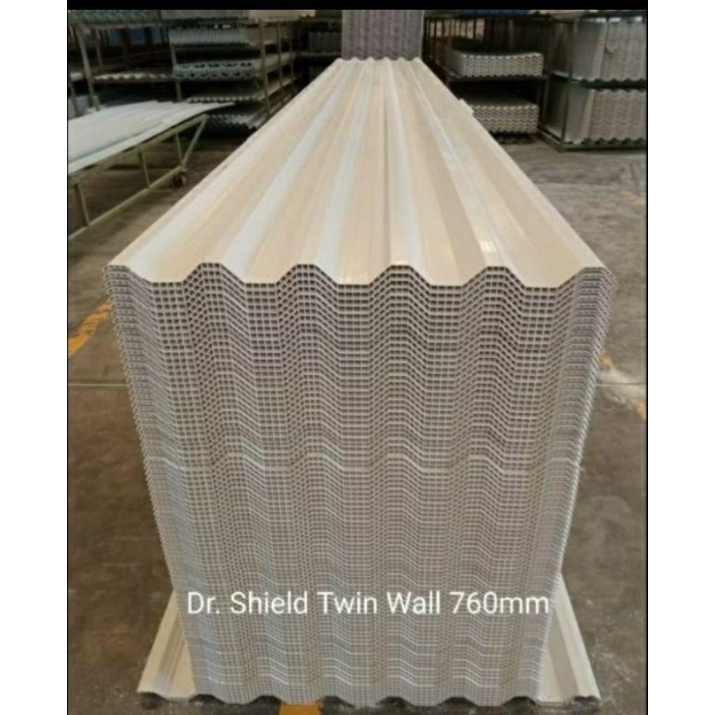 Atap UPVC DR Shield double layer OD 760/meter/DR Shield twinwall OD760