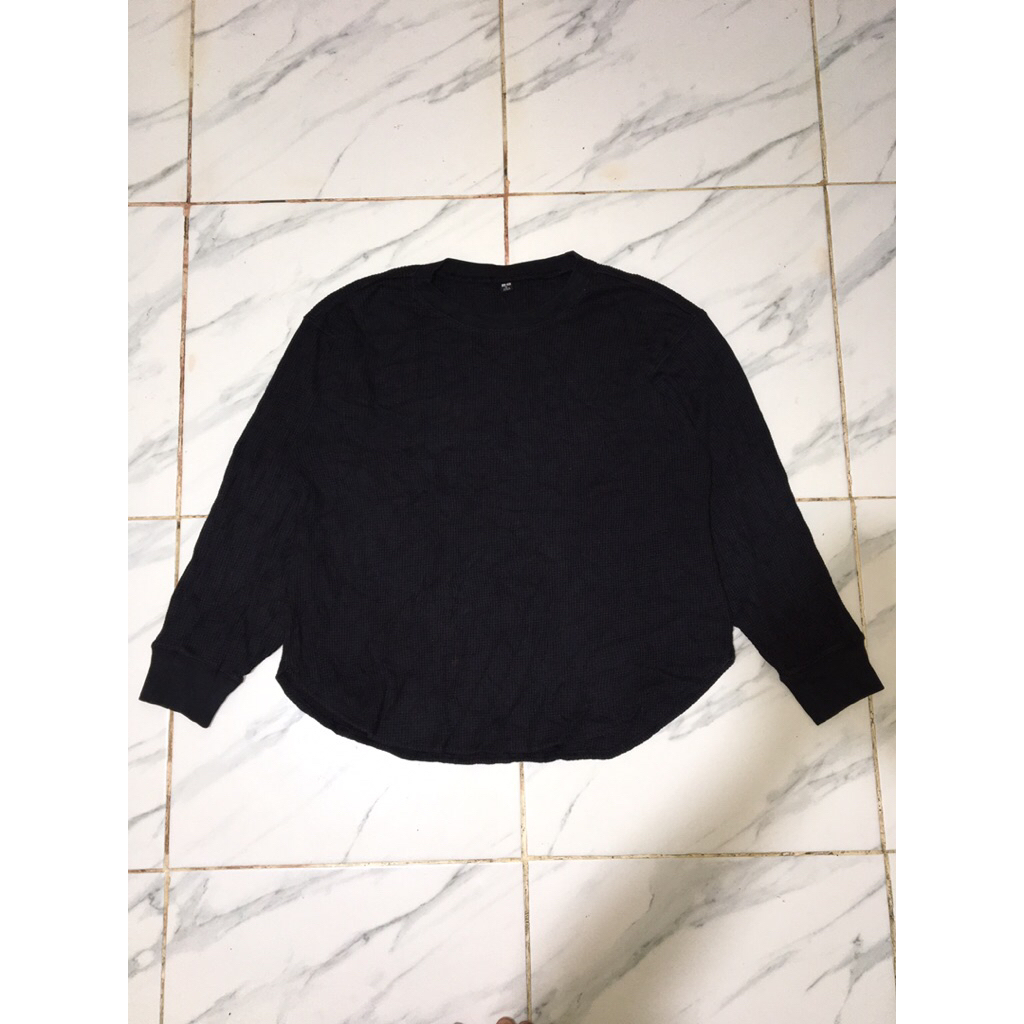 Long Sleeve Uniqlo Waffle Shirt