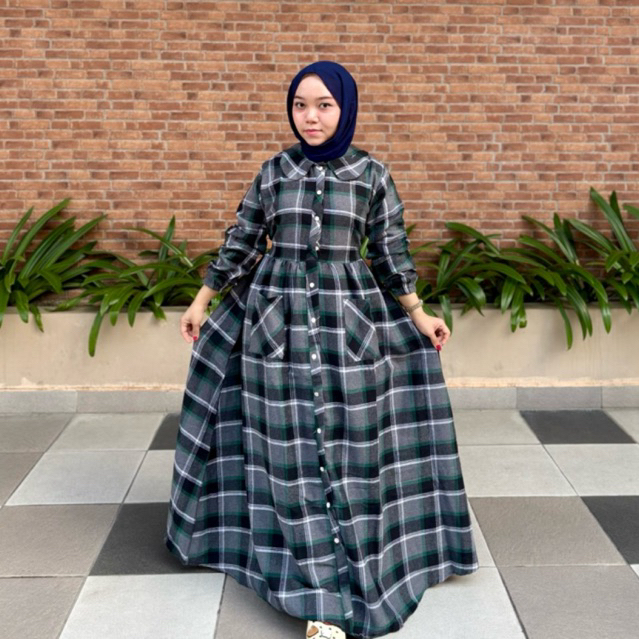 Gamis Flanel Kekinian Annisa Premium