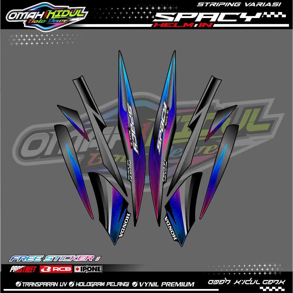 STRIPING VARIASI HONDA SPACY - SPACE / STICKER LIST VARIASI MOTOR SPACY